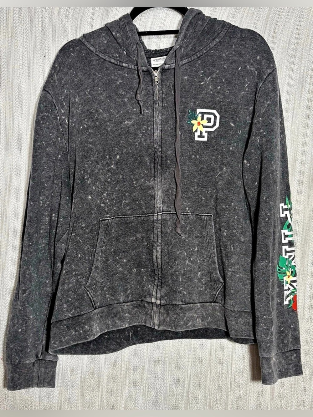 Victoria's Secret Floral Graphic Zip Hoodie XXL